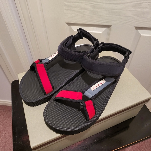 MARNI Logo Tab Touch Strap Sandals - UNISEX - Picture 3 of 8